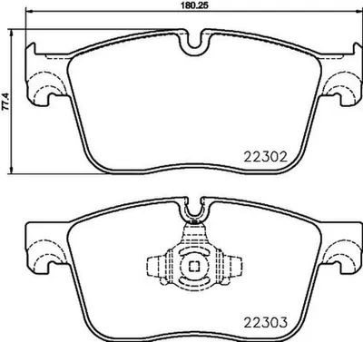 Produktbild von HELLA Bremsbeläge Satz Vorne Bremsklötze für JAGUAR F-PACE (X761) 8DB 355 024-661