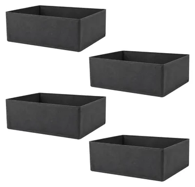Produktbild von 4 Faltbare Aufbewahrungsboxen für Kleidung, grau (mittel)