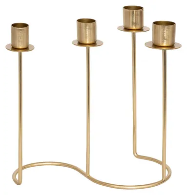 Produktbild von Atmosphera | Kerzenständer - Margy - Gold - Elegantes Design - Hochwertiger Metall