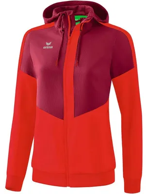 Productafbeelding van erima Squad trainingsjack met capuchon, maat 38, bordeaux/rood