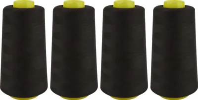 Produktbild von VBS Overlock Nähgarn 40/2 4er Set 2743 m für Nähmaschine und Overlock Schwarz