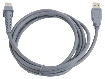 Image de Câble pour lecteur de codes-barres QR Line en PVC, longueur 2 mètres, accessoire pour LS2208, 2208AP et LS4278