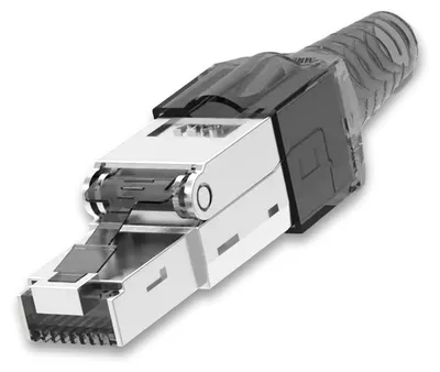 Produktbild von NEXMEX Netzwerkstecker Cat 7 CAT7 RJ45 Stecker Werkzeuglos Metall 10Gbps 600MHz