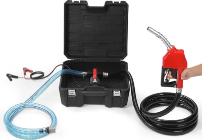 Immagine prodotto di Pompa diesel VEVOR, 12 V CC, 10 GPM, 1/4 di CV, elettrica, portatile con ugello autostop, flusso efficiente, tubi flessibili estesi per gasolio, paraffina, olio per trasformatori