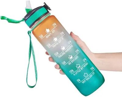 Produktbild von Trinkflasche 1 Liter - Tritan - Sport und Outdoor - mit Griffe - wiederverwendbar