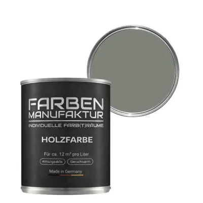 Produktbild von Farben Manufaktur Holzfarbe Wetterschutzfarbe Holzlack RAL deckend 5L - ca. RAL 7023 Betongrau