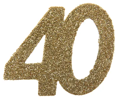 Produktbild von 6 Glitter-Konfetti Streudeko 40 gold