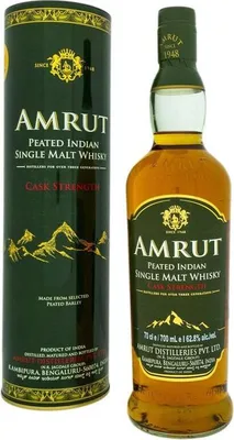 Produktbild von Amrut Peated Cask Strenght + Box 700ml 62,8% Vol.