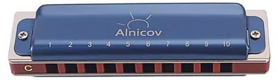 Produktbild von Mondharmonika C - Diatonisch, 10 Löcher - Inklusive Koffer - Reinigungstuch - Geeignet für Erwachsene/Kinder - Kompaktes Design: 102 x 27,3 x 19,5 mm - Mundharmonika