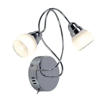 Produktbild von LED Wandleuchte, 2 flammig, Metall, Chrom, B 35 cm