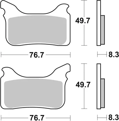 Image de Plaquettes de frein SBS 842RSI (jeu par disque) Offroad Racing Sinter