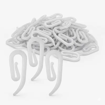 Imagen del producto de Anillos para cortinas de metal, 10 unidades, ganchos blancos para cortinas, para barras de cortina