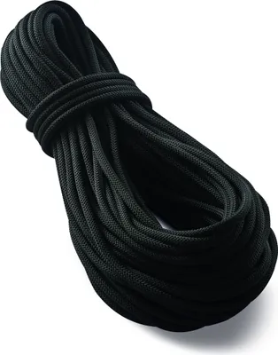 Schwarzes Statikseil PRO WORK 11 von Tendon; geeignet für Kletteranwendungen.