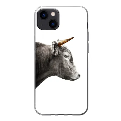 Produktbild von MuchoWow® Handyhülle Schutzhülle Hülle für iPhone 13 Schottischer Highlander - Horn - Gold Silikon Softcase Handy Hülle - Karteninhaber