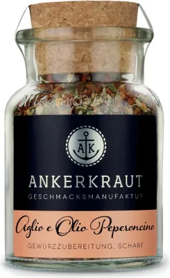 Produktbild von Aglio e Olio Peperoncino, 65 g im Korkenglas