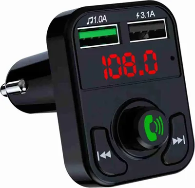 Produktbild von Bluetooth-Adapter, FM-Transmitter, kabelloses Radio, Dual-Ports, Auto-Musik-Player-Empfänger, Schwarz