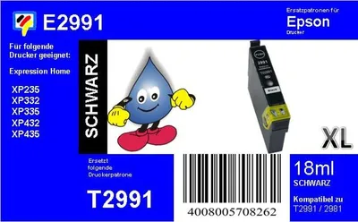 Produktbild von Dr. Inkjet Druckerpatrone - schwarz mit 14ml Inhalt - ersetzt T299140
