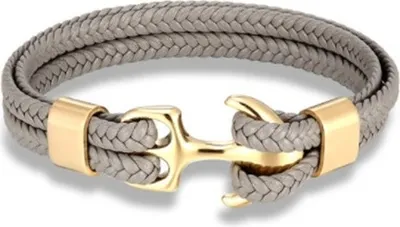 Produktbild von AN-17882 Herrenarmband Grau / Gold - Hochwertiger Schmuck KP17882