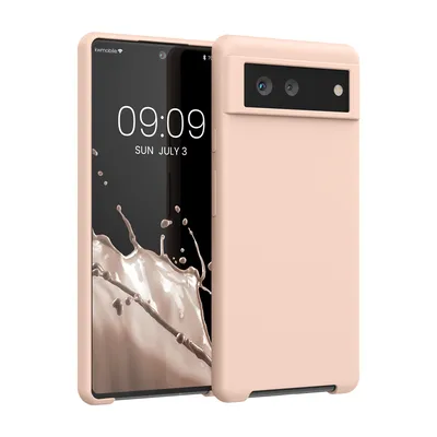 Produktbild von kwmobile Hülle kompatibel mit Google Pixel 6 Hülle - Silikon Handy Case - Handyhülle weiche Oberfläche - kabelloses Laden - Coconut Swirl