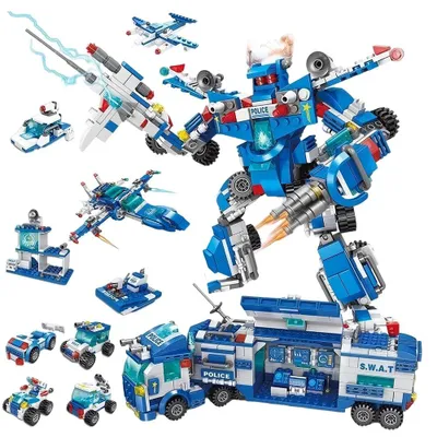 Image de Kit de construction de robot, blocs de construction modulables, jouet de construction