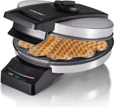 Produktbild von Cloer 1898XL Waffeleisen Professional, zuckerresistente Doppelbeschichtung, für gewerblichen Betrieb geeignet, XL Herzwaffel 19,5 cm Ø 1200 W