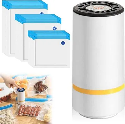 Image de Machine sous vide avec 15 sachets sous vide pour la conservation des aliments