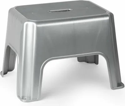Produktbild von Plasticforte Kuchenhocker/Trittleiter - 40 x 30 x 28 cm - silber