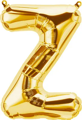 Produktbild von Folienballon Buchstabe Z, gold, ca. 80 cm, für Luftbefüllung