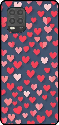Produktbild von Smartphonica Telefon Fall fit für Xiaomi Mi 10 Lite mit rosa und roten Herzen Impressum - TPU Backcover Fall mit rosa und roten Herz-Design