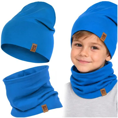 Obrázok produktu pre Detský set čiapka+nákrčník HEYO HZD003 kobalt 48-56 cm