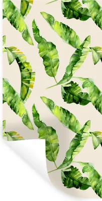 Produktbild von MuchoWow® Wandtattoo Wandsticker Wandaufkleber Blatt - Tropisch - Muster 40x80 cm Selbstklebend und Repositionierbar - Repositionierbar - Wasser abweisend