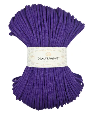 Zdjęcie produktu dla Pleciony sznurek bawełniany z rdzeniem 5mm 100m, przędza makrama, sznurek makrama, sznurek szydełkowy, sznurek makrama, przędza naturalna, sznurek 5mm