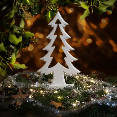 Produktbild von Tannenbaum für Fensterbrett, Skulptur als Tischdeko zu Weihnachten