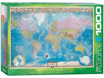 Image de Carte du monde avec drapeaux