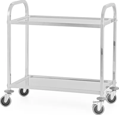 Produktbild von TECHNICA Servierwagen 2-Ebenen Edelstahl | Küchenwagen | 850×450×900 mm | Gastro Wagen