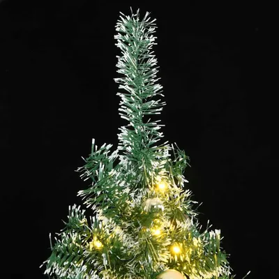 Produktbild von vidaXL Künstlicher Weihnachtsbaum 300 LEDs & Kugeln Beschneit 240 cm