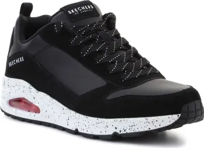Produktbild von Skechers Herren Sportschuhe 212153BKW schwarz Veloursleder Memory Foam Luftkissen