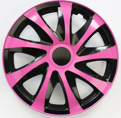 Produktbild von SET Radkappen Radzierblenden 4er Satz 15 DRACO pink-black