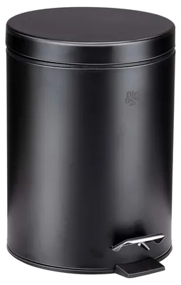 Produktbild von Dirt Devil Tretmülleimer 5L – Mülleimer Küche mit Soft Close – Abfalleimer aus Edelstahl – Herausnehmbarer Inneneimer – Küchenmülleimer - Ø20,5 x 28 CM – Schwarz