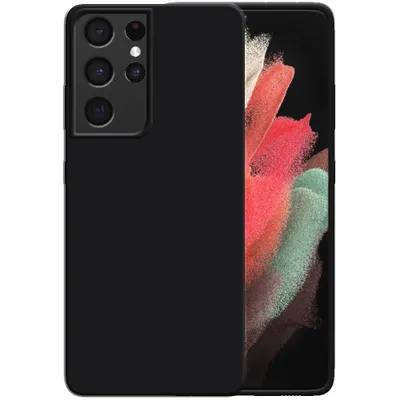 Image de Smartphonica Étui en silicone pour Samsung Galaxy S21 Étui ultra avec intérieur souple - Noir