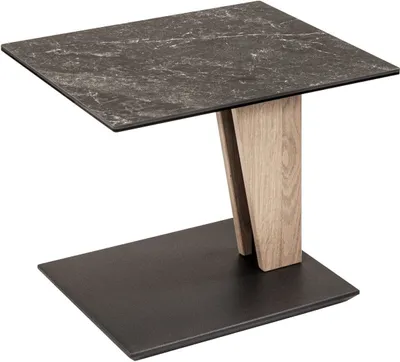 Produktbild von Beistelltisch Cella 55x47x47 höhenverstellbar Wildeiche/Nero 16248