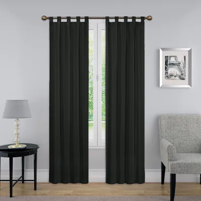 Fensterpaneel-Paar, Schwarz, 60x63 cm, 2 Stück