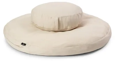 Immagine prodotto di Kit per meditazione con cuscino "zabuton" e cuscino "zafu" in materiale organico
