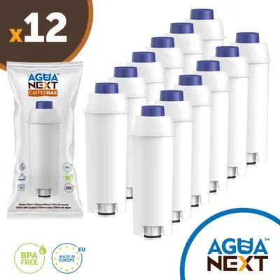 Zdjęcie produktu dla 12x Wymienne filtry wody Aguanext Caffeemax Odpowiednie do Delonghi Dls C002 Ecam Esam