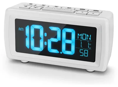 Image de Radio-réveil numérique avec 7 couleurs, double alarme et minuterie de veille