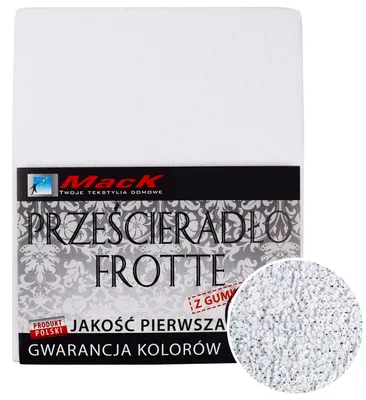 Obrázek produktu pro Froté prostěradlo s gumou 120×200 cm, elastické a měkké, bílé