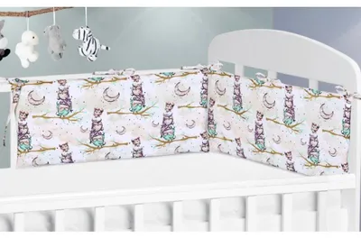 Produktbild von Kinderbett Mantel - 70x28 cm - Beige,Grün,Lila