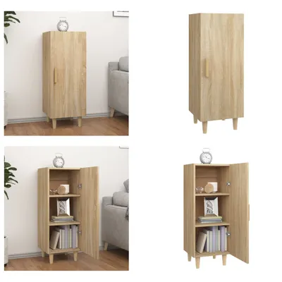 Produktbild von vidaXL Sideboard Sonoma Eiche 34,5x34x90 cm Holzwerkstoff - Sideboard - Sideboards - Schrank - Lagerschrank