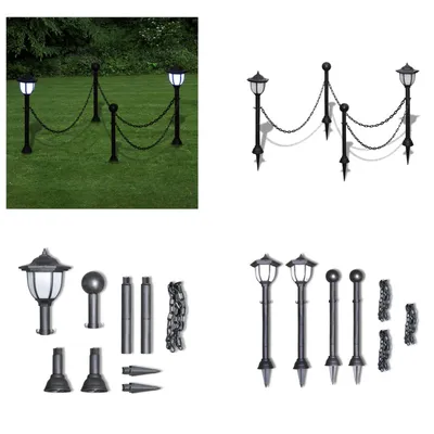 Zdjęcie produktu dla 2x lampa LED lampa solarna lampa zewnętrzna lampa ogrodowa latarnia - lampa ogrodowa - lampy ogrodowe - lampa solarna LED - lampa zewnętrzna