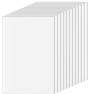 Acrylplatten 12er-Pack, 10 x 15 cm, transparent, 1 mm